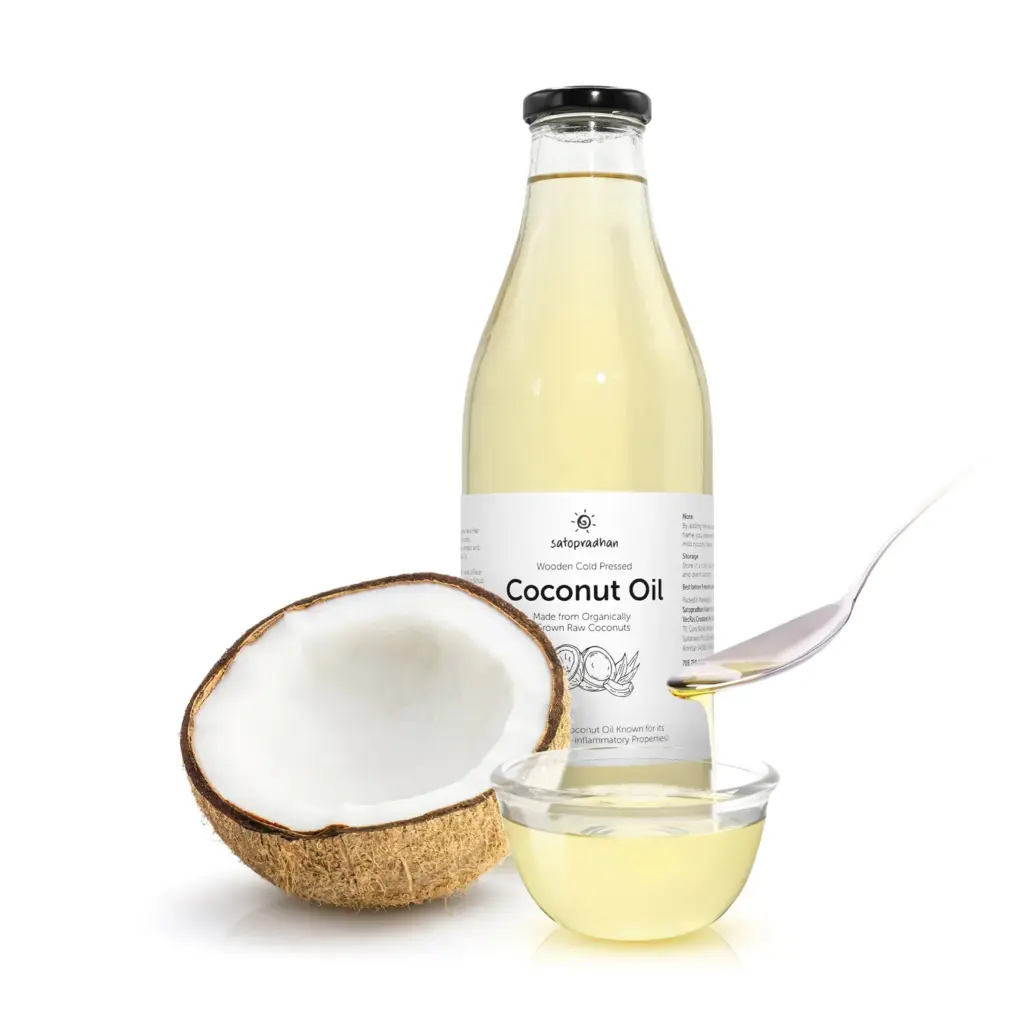 coconut oil wooden cold pressed choose from 1000ml or 500ml multipurpose oil without chemicals in a reusable glass bottle kachi ghani 7931676 1500x1500